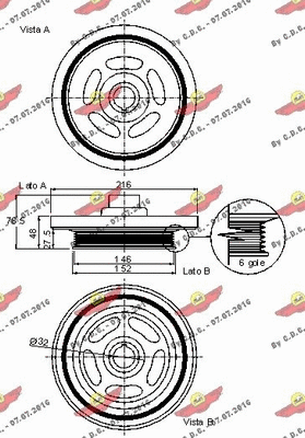 Belt Pulley, crankshaft