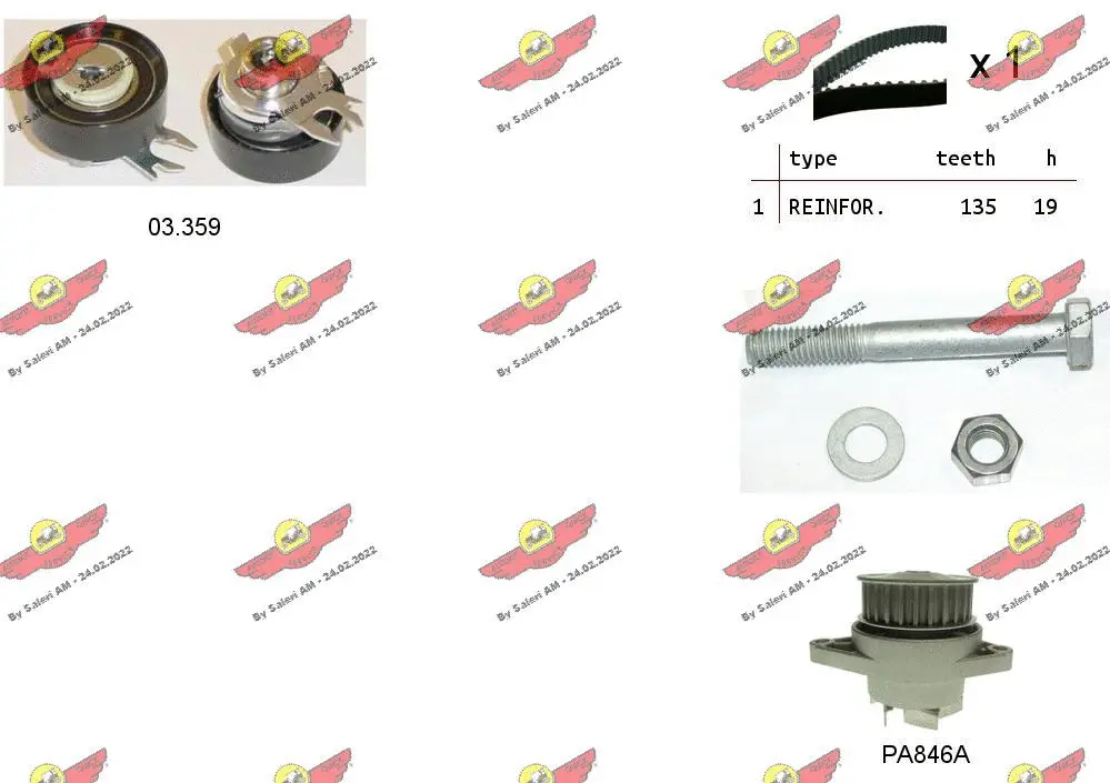 Water Pump & Timing Belt Kit (04.5006PA)