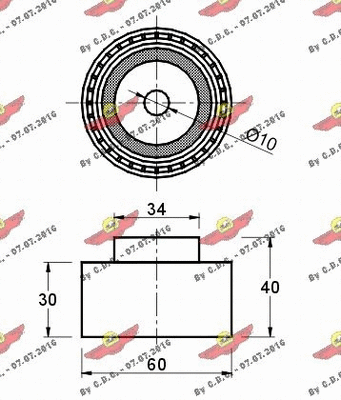 Deflection/Guide Pulley, timing belt