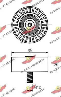 Deflection/Guide Pulley, timing belt
