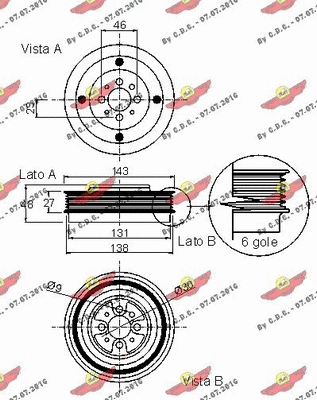Belt Pulley, crankshaft