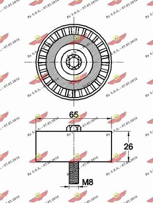 Deflection/Guide Pulley, V-ribbed belt