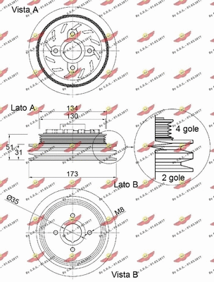 Belt Pulley, crankshaft