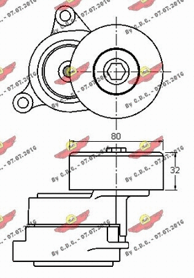 Belt Tensioner, V-ribbed belt
