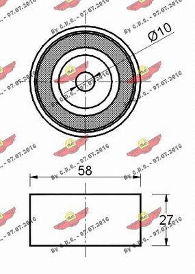 Deflection/Guide Pulley, timing belt