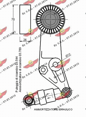 Belt Tensioner, V-ribbed belt