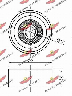 Deflection/Guide Pulley, V-ribbed belt