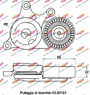 Belt Tensioner, V-ribbed belt