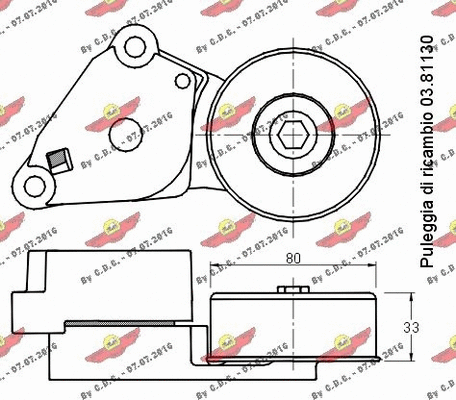 Belt Tensioner, V-ribbed belt