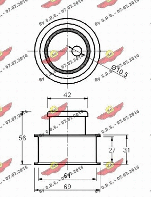Tensioner Pulley, timing belt