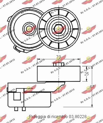 Belt Tensioner, V-ribbed belt