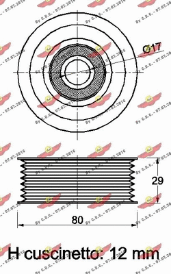 Deflection/Guide Pulley, V-ribbed belt