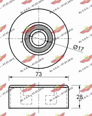 Deflection/Guide Pulley, V-ribbed belt