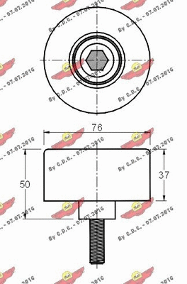 Deflection/Guide Pulley, V-ribbed belt