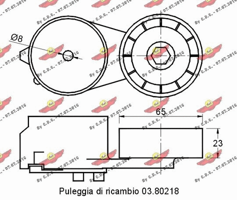 Belt Tensioner, V-ribbed belt