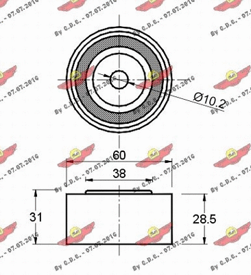 Deflection/Guide Pulley, timing belt
