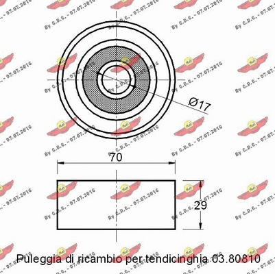 Deflection/Guide Pulley, V-ribbed belt