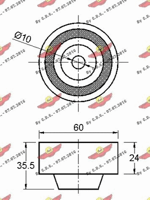 Deflection/Guide Pulley, timing belt