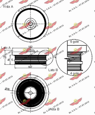 Belt Pulley, crankshaft