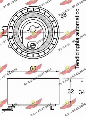 Tensioner Pulley, timing belt