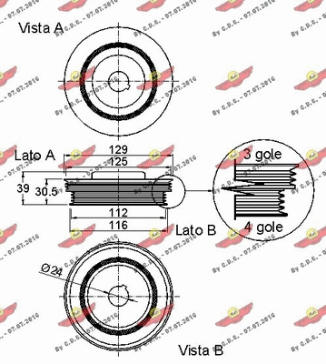 Belt Pulley, crankshaft