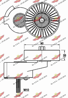 Belt Tensioner, V-ribbed belt