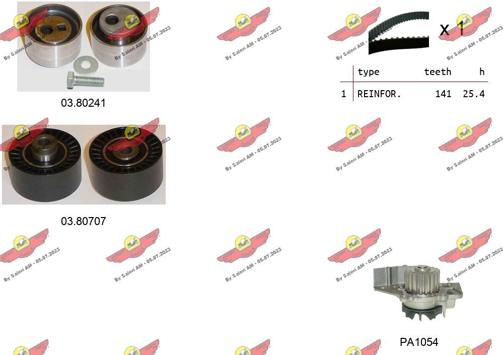 Water Pump & Timing Belt Kit (04.5492PA)