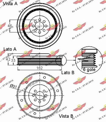 Belt Pulley, crankshaft