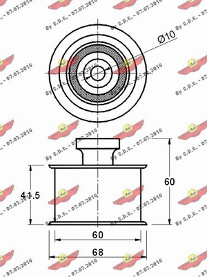 Deflection/Guide Pulley, timing belt
