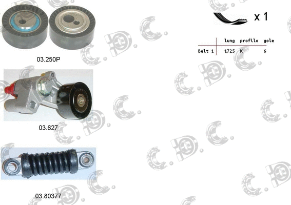 V-Ribbed Belt Set (06.0089)