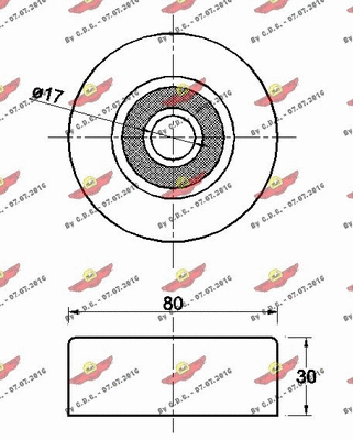 Deflection/Guide Pulley, V-ribbed belt