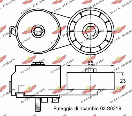 Belt Tensioner, V-ribbed belt