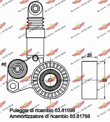 Belt Tensioner, V-ribbed belt