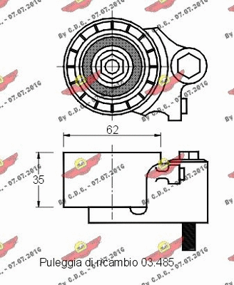 Tensioner Pulley, timing belt