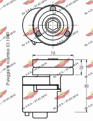Belt Tensioner, V-ribbed belt