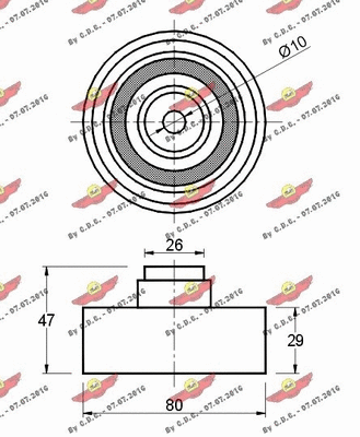 Deflection/Guide Pulley, timing belt