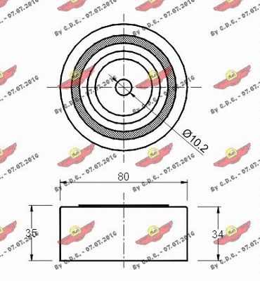 Deflection/Guide Pulley, timing belt