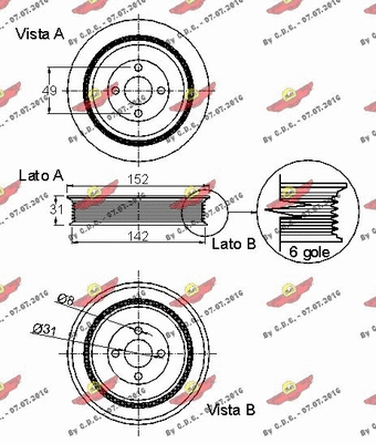 Belt Pulley, crankshaft