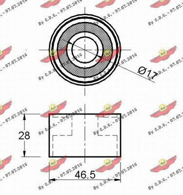 Deflection/Guide Pulley, timing belt