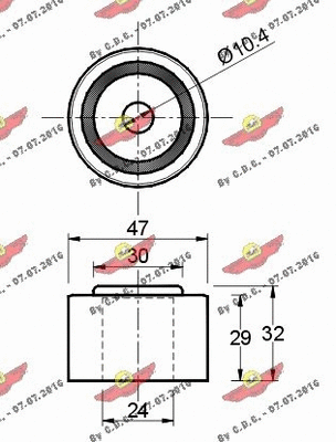 Deflection/Guide Pulley, timing belt