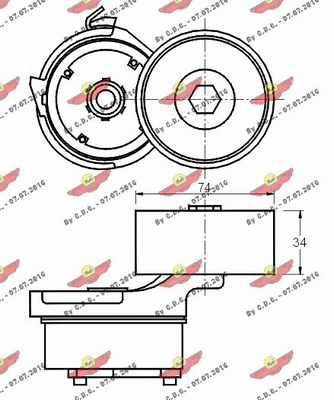 Belt Tensioner, V-ribbed belt