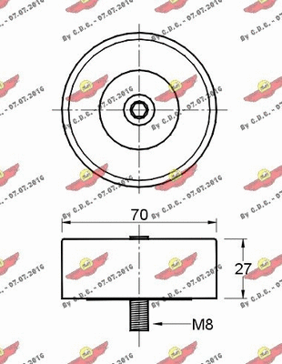 Deflection/Guide Pulley, V-ribbed belt