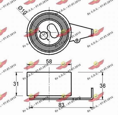 Tensioner Pulley, timing belt