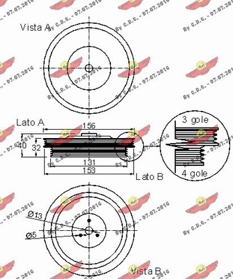 Belt Pulley, crankshaft