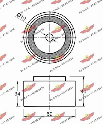 Deflection/Guide Pulley, timing belt