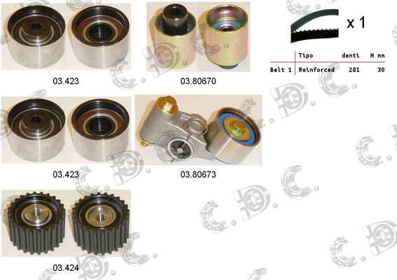 Timing Belt Kit (04.5184)