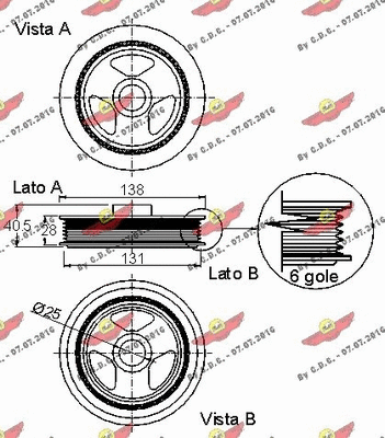 Belt Pulley, crankshaft