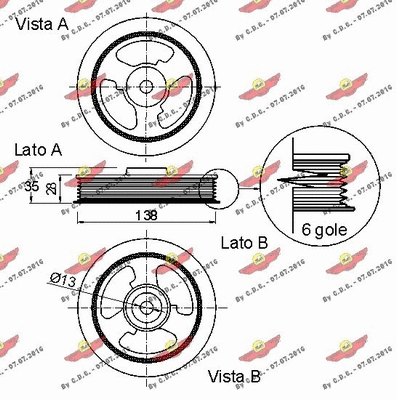 Belt Pulley, crankshaft