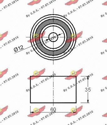 Deflection/Guide Pulley, timing belt