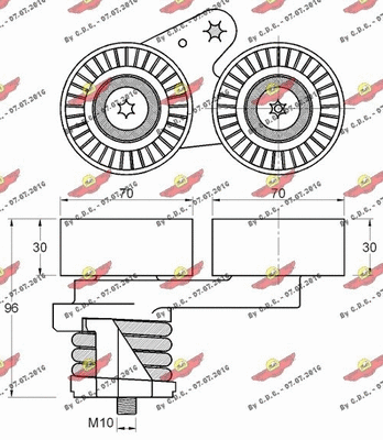 Belt Tensioner, V-ribbed belt